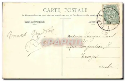 Parigi - Porta Saint-Martin — vista urbana con insegne e pedoni — A. Taride, Parigi — Verso