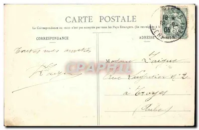 Paryż - Pałac Royal — widok dziedzińca z karetkami — A. Taride, Paryż — Rewers