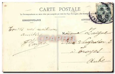 Paryż – Plac Świętego Germain w Auxerrois — wydawca A. Taride, Paryż — Rewers