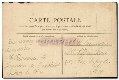 Paris — O Palácio Bourbon — Coleção Petit Journal — Verso