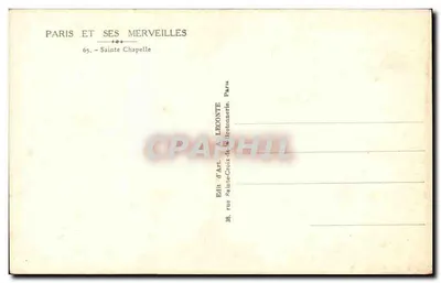 Santa-Chapelle — Paris — Editor LECONTE — Verso