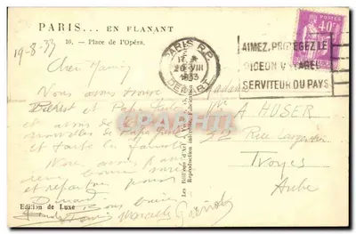 Praça da Ópera — Paris — Edição de Luxo, n°10 — Verso