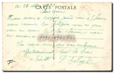 París - Palacio del Trocadéro y el Puente de Iéna — Edición L. Delage, n° 103 — Reverso