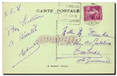 Przybycie na Côte d'Argent przez las — Roncq-les-Bains (Charente-Inf.) — Rewers