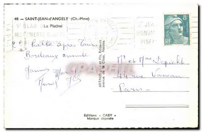 Saint-Jean-d'Angély — A Piscina — Edições Caby — Verso