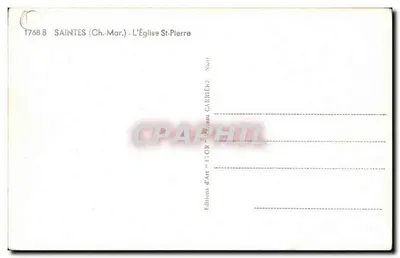 Saintes (Charente-Maritime) — Widok na katedrę Świętego Piotra — Wydawnictwo Art Flor — Rewers