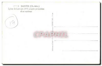 Saintes (Charente-Maritime) — Kościół św. Eutropie z kryptą i narthezsem — Wydawnictwo Art Flory — Rewers