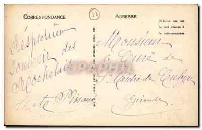 La Rochelle — Statua Admirała Duperré i Cours des Dames — LL — Rewers