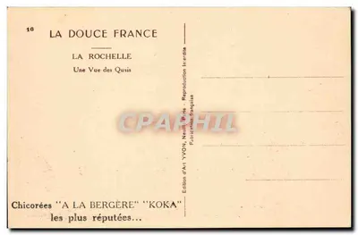 La Rochelle — Vue des Quais — Édition d'Art YVON, Neuilly — Verso