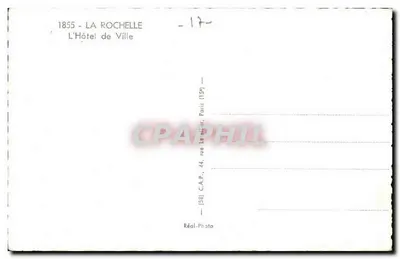 La Rochelle — Hotel de Ville — Réal-Photo, Paryż — Rewers