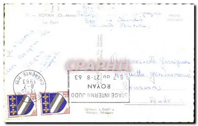 Port Royan — widok portu z łodziami — Wydawnictwo Gaby — Rewers