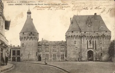 Jonzac — O Hotel-de-Ville (antigo castelo do século XV) — Henry Guillier, 31, 42 bis e 44, rue Fonneuve — Libourne