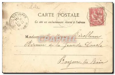 Jonzac — O Hotel-de-Ville (antigo castelo do século XV) — Henry Guillier, 31, 42 bis e 44, rue Fonneuve — Libourne — Verso