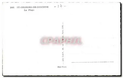 Plaża Saint-Georges-de-Didonne — animowany widok z parasolami reklamowymi — Réal-Photo, n°2095 — Rewers