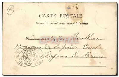 JONZAC — O Hôtel-de-Ville (Antigo Castelo do Século XV) — Henry Guillier, 31, 42 bis e 44, rue Fonneure — Verso