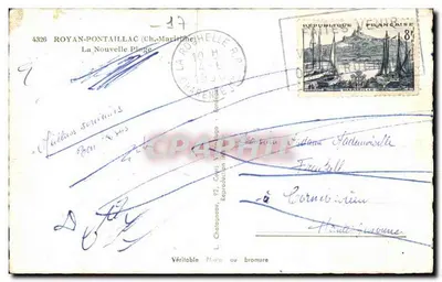 Piaszczysty wybrzeże Nowej Piaszczystej — Royan-Pontaillac — Wydawca Elcée — Rewers