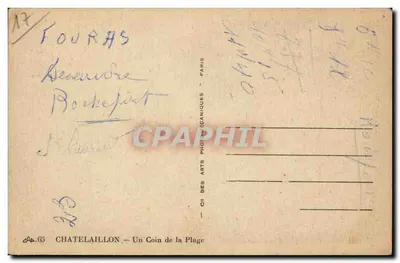 ChâtelailloN — Um Canto da Praia — Sociedade dos Artes Fotográficas — Paris — Verso