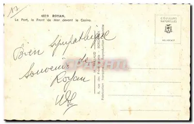 Port, widok na brzeg morza przed kasynem — Royan — M. Berjaud — Rewers