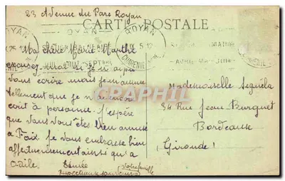 Royan — La Grande Conche all'ora del bagno e il Casinò Municipale — Braun, edit., Royan — Verso