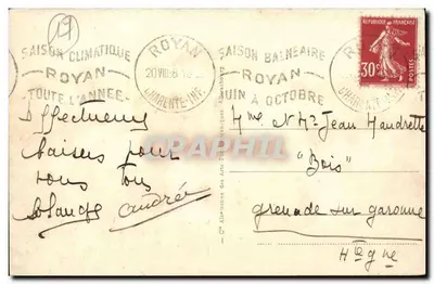 Royan — Kasyno Miejskie i namioty — wydawca anonimowy, nr 226 — Rewers