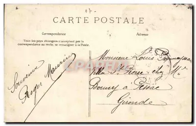Royan : Rochers Ouest e Praia de Pontaillac — Bilhete postal antigo n°55 — Verso