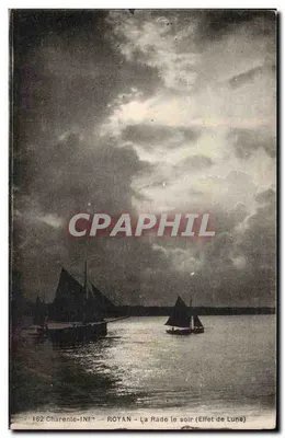 Royan - La Rade wieczorem (Efekt księżyca) — F. Braun, fot. wyd. O. — Royan (Charente-Inférieure)