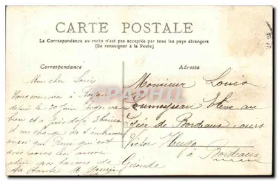 Environs de ROYAN — Forêt de LA GRANDE CÔTE — éditeur anonyme, n° 125 — Verso