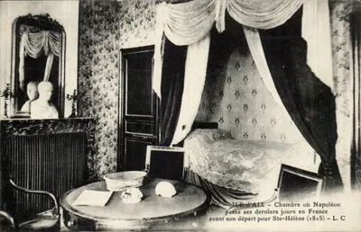 Quarto onde Napoleão passou seus últimos dias na França — ILE d'AIX — L. C