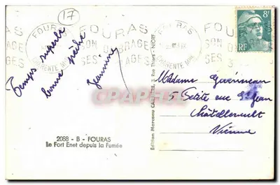 Widok wybrzeża w Fouras — Wydawnictwo Marceau Casette, 3, Rue Thiers — n° 2088 — Rewers