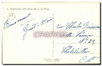 Châtelaillo (Charente-Maritime) — Plaża — Éditions Gaby, nr 25 — Rewers