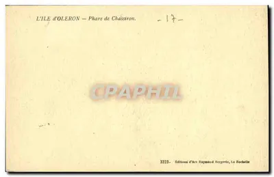 Farol de Chassiron — Ilha de Oléron — Éditions d'Art Raymond Bergevin, La Rochelle, n°3323 — Verso