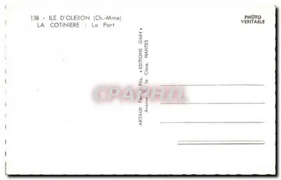 A Cotinière — Porto — Edições Gaby, Nantes — Verso