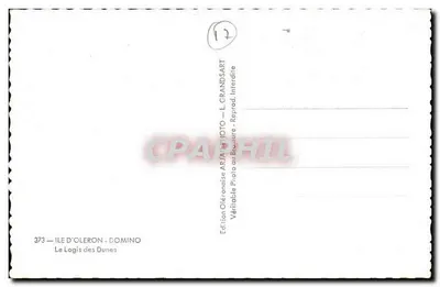 Le Logis des Dunes — Wyspa Oléron — Wydawnictwo Oleronaise ARJAC — Rewers