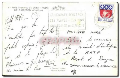 Klein Tramway van Saint-Trojan — Ile d'Oléron — Éditions Gaby — Achterkant