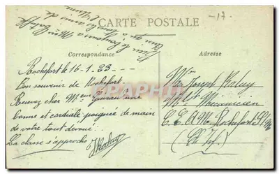 ROCHEFORT-sur-MER — 37 Rue Emile-Zola, View from the Corner of the Post Office — Collection Ch. Glambiasl — Back