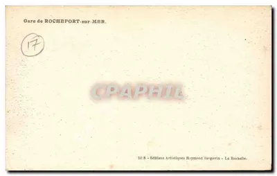 Train Station of ROCHEFORT-SUR-MER — publisher Raymond Bergerin — no 50:8 — Back