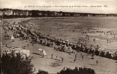 Royan (Côte d'Argent) — Ogólny widok Grande Conche — Wysoka woda BR.