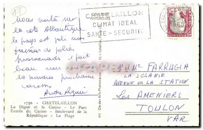 Châtelaillyon — vista panorâmica — Cie das Artes Fotomecânicas, n°17 — Verso