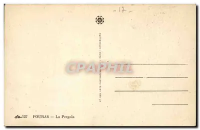 Fouras — Wzgórze Pergola — Cie des Arts Photomecaniques, Paryż — Rewers