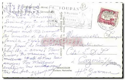 Plaża Fouras — Semafory — Wydawnictwo Artaud & Fils — Rewers