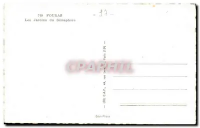 Ogród Sémaphore — Fouras — C.A.P. Paryż — Rewers