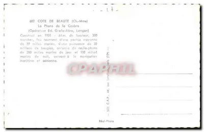 Farol da Coubre — Costa da Beleza — Réal-Photo, n°602 — Verso