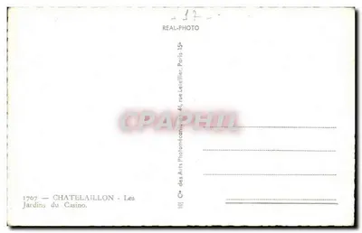 Palácio do Atlântico — Châtelaillyon — Cie des Arts Photomécaniques — Verso