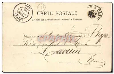 PONTAILLAC — Vista de las casas en la costa — Tarjeta postal — Reverso