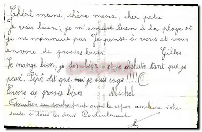 Rodzina na plaży — Saint-Georges-de-Didonne — Édition d'Art A. DECAU - Sainte-Marguerite — Rewers