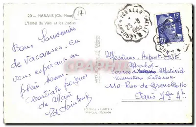 Marans — A Prefeitura e os Jardins — Edições Gaby — Verso