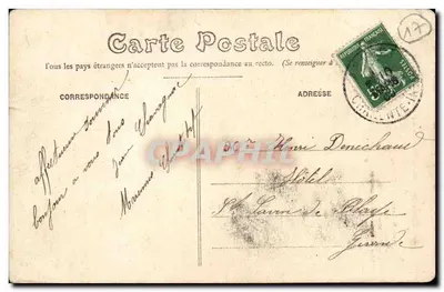 Bilhete postal antigo Pescadora de ostras de Marennes TOP — Verso
