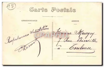 Soubise - A Antiga Hôpital, hoje Casa Escolar — Cliché Braun, n° 880 — Verso