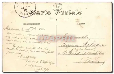 Marennes — Boulevard Frédéric-Garnier — Cliché Braun, depositado, n°872 — Verso