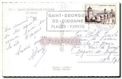 Praia movimentada — Saint-Georges-de-Didonne — Éditions GABY — Verso